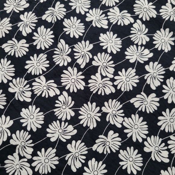 Gap Slip Dress Midi Floral Black White 90s Sleeveless Slit Size Small - Picture 3 of 8